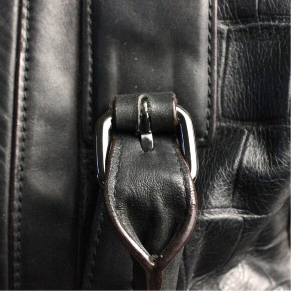 Y2K L.A.M.B Gwen Stefani Leather Croc Pattern Luxury Designer Handbag - Picture 15 of 16